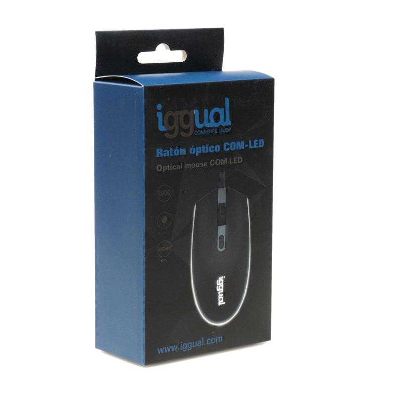 iggual Ratón óptico COM-LED-1600DPI negro iggual Ratón óptico COM-LED-1600DPI negro