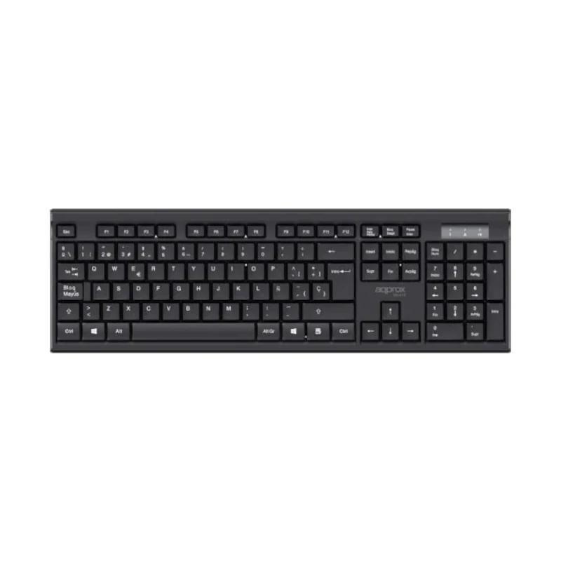 APPROX Teclado+raton inal. MX410 Negro APPROX Teclado+raton inal. MX410 Negro