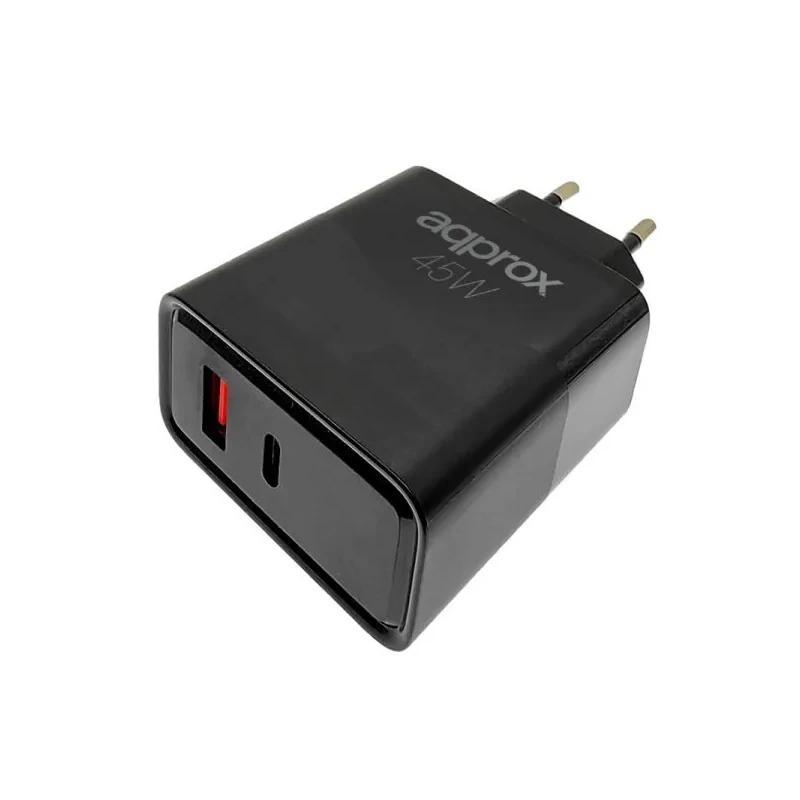 APPROX CARGADOR 45W QC 1 X USB A+ 1 X USB C+CABLE APPROX CARGADOR 45W QC 1 X USB A+ 1 X USB C+CABLE