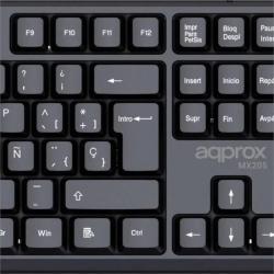 APPROX Teclado X205 USB 2.0 Negro