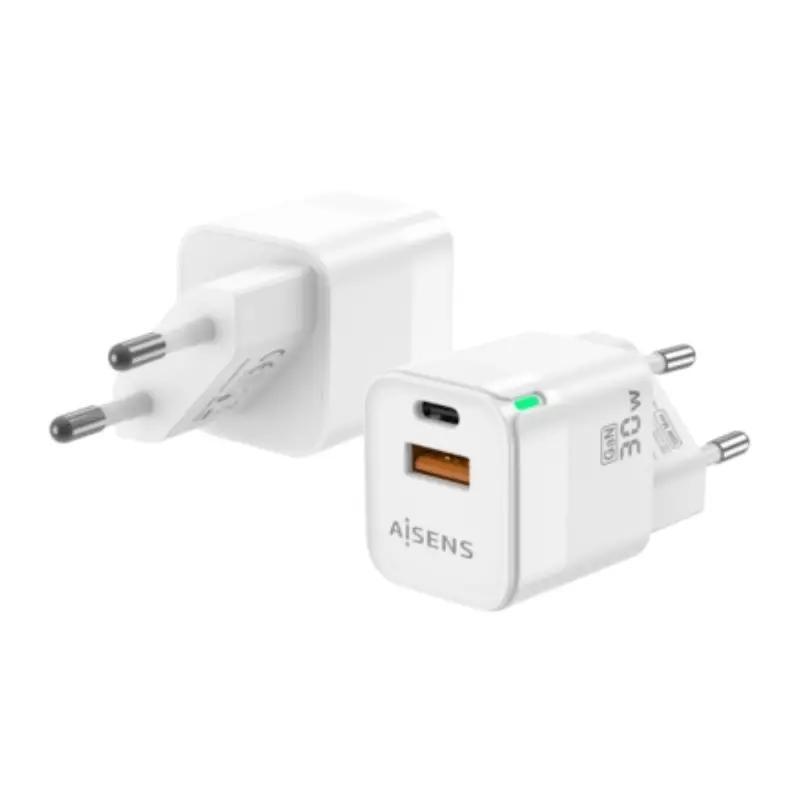 Aisens Cargador GaN 30W USB-C PD3.0 QC4.0 USB-A Aisens Cargador GaN 30W USB-C PD3.0 QC4.0 USB-A
