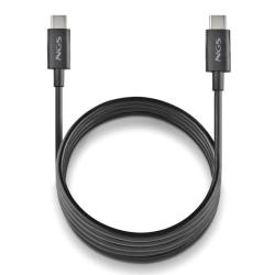 NGS CABLE CARGA RAPIDA USB-C A USB-C 1M NEGRO