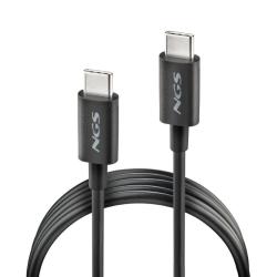 NGS CABLE CARGA RAPIDA USB-C A USB-C 1M NEGRO