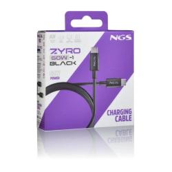 NGS CABLE CARGA RAPIDA USB-C A USB-C 1M NEGRO