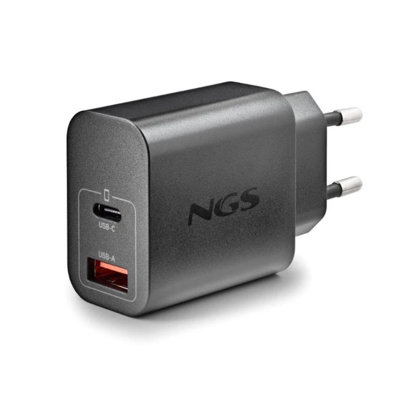 NGS CARGADOR GAN ULTRARAPIDO 20W USB-C+ USB-A