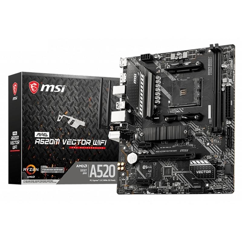 MSI Placa Base MAG A520M VECTOR WIFI mATX AM4 MSI Placa Base MAG A520M VECTOR WIFI mATX AM4
