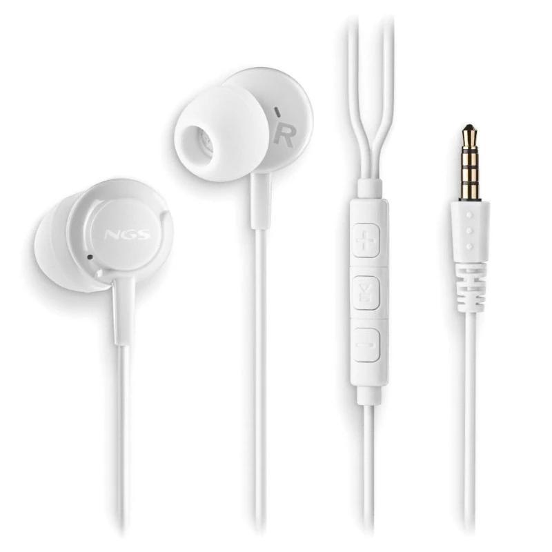 NGS Auricular CROSSDRIFT Blanco cable JACK 3.5 Mm
