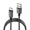 NGS CABLE CARGA RAPIDA USB-A A USB-C 1M NEGRO