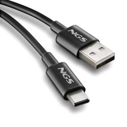 NGS CABLE CARGA RAPIDA USB-A A USB-C 1M NEGRO