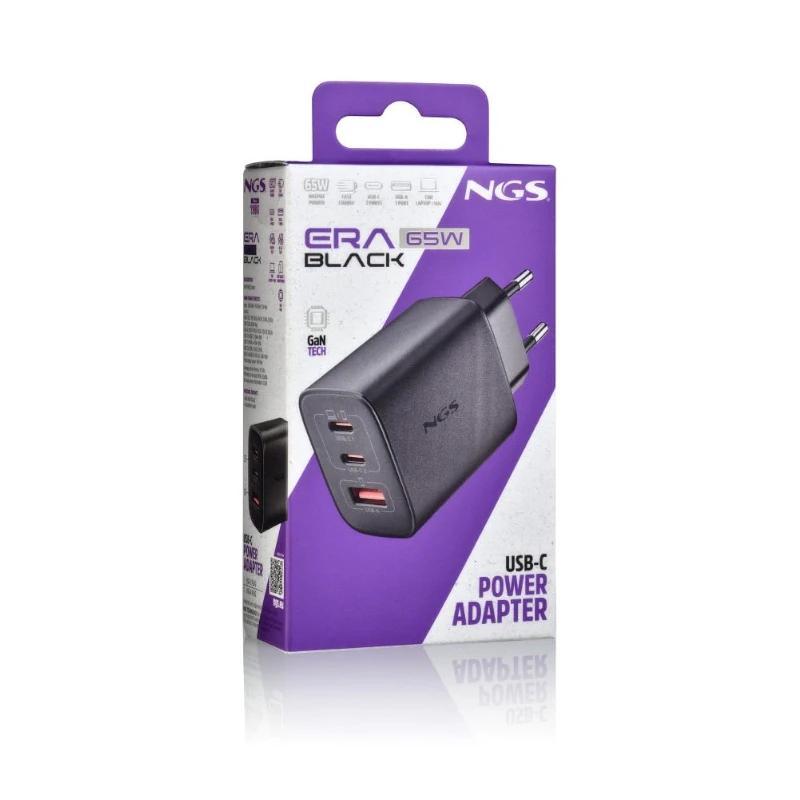 NGS CARGADOR GAN ULTRARAPIDO 65W USB-C+ USB-A