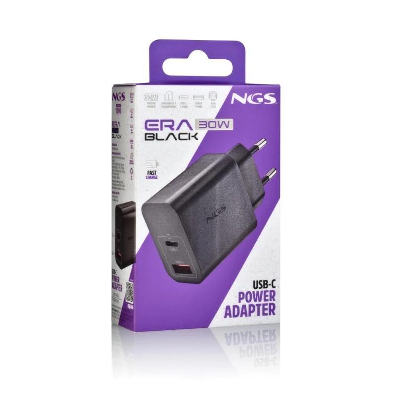NGS CARGADOR GAN ULTRARAPIDO 30W USB-C+ USB-A