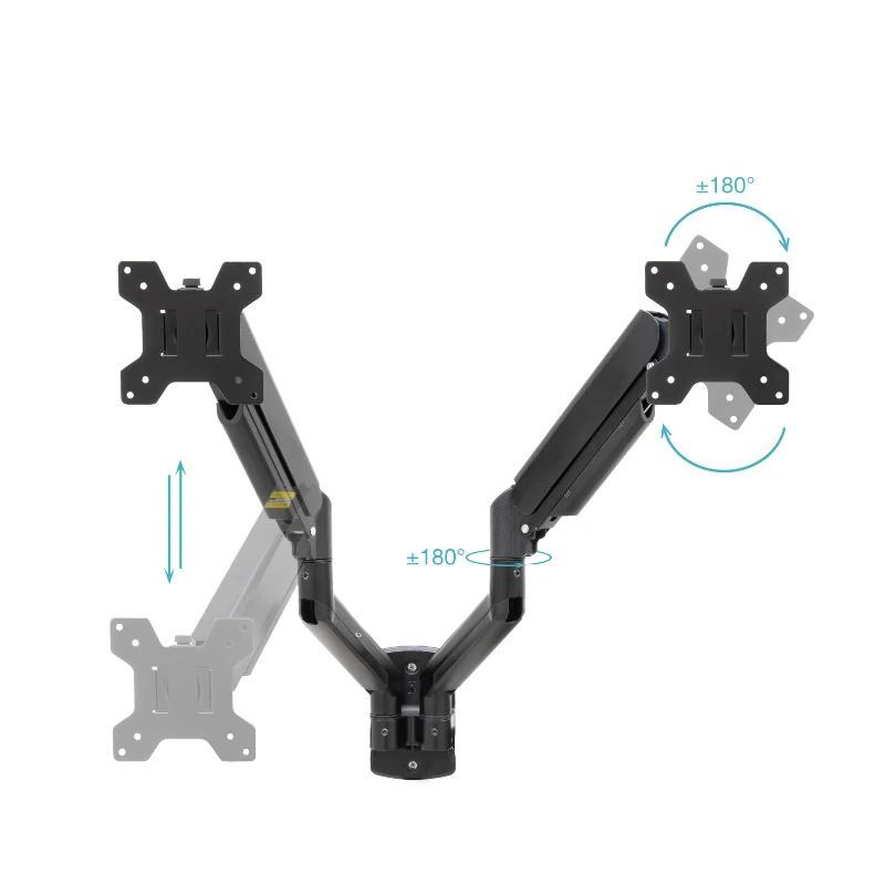 Tooq Soporte Pared LP1434TNR-B 2 brazo 13-34 Negro