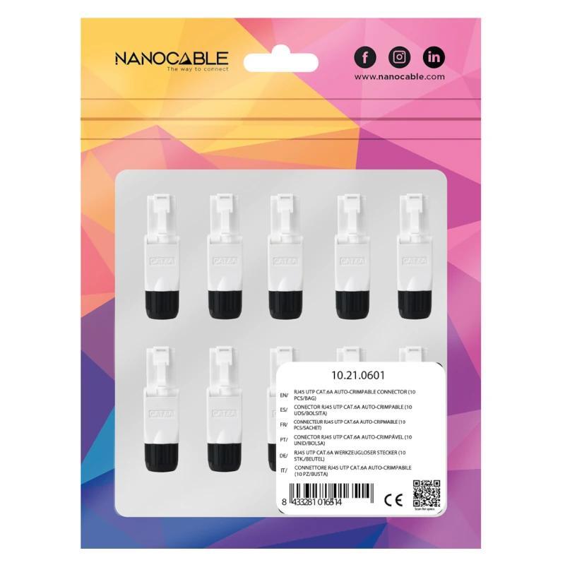 Nanocable Conector RJ45 Auto Crimpable 10 uds