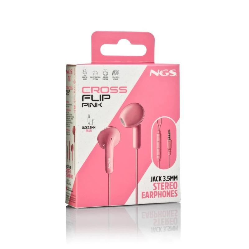 NGS Auricular Rosa Estéreo Cable JACK 3.5 Mm