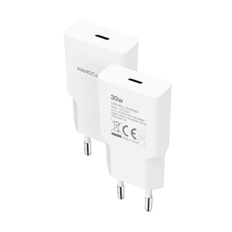 Nanocable Cargador USB-C/PD 30W   Blanco