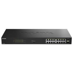 D-Link DGS-1018P/E Switch 16xGbE PoE+ 2xSFP