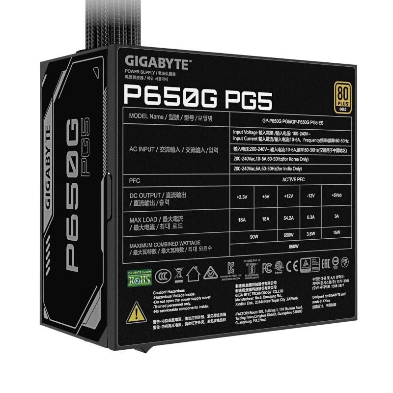 Gigabyte Fuente Alimentación GP-P650G PG5