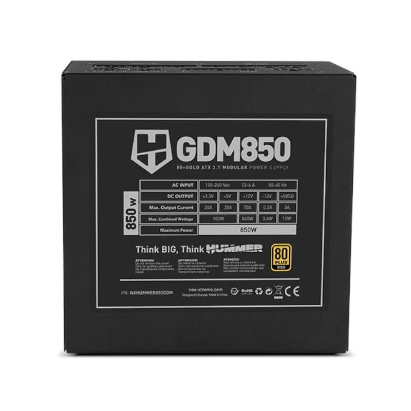 NOX HUMMER GDM850W Fuente modular ATX3.1 80+GOLD