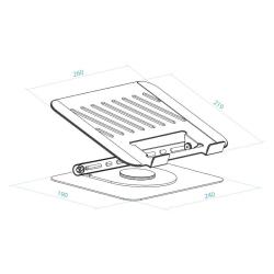 Tooq Soporte mesa 360º dispositivos 11-17" Plata