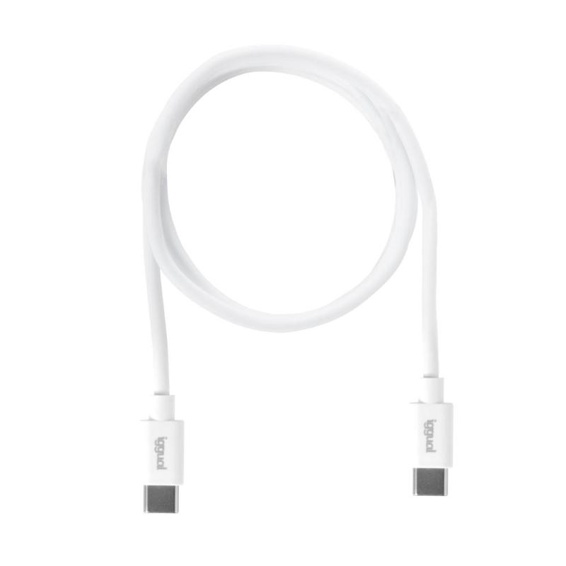 iggual Cable USB-C/USB-C 100 cm blanco Q3.0 3A 60W