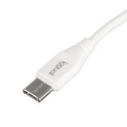 iggual Cable USB-C/USB-C 100 cm blanco Q3.0 3A 60W