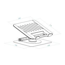 Tooq Soporte mesa 360º dispositivos 11-17" Gris