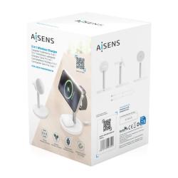 Aisens Cargador Inalámbrico USBC 15W 3 en 1 Blanco
