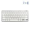 iggual Teclado Bluetooth Slim TKL-BT plata 2 canal