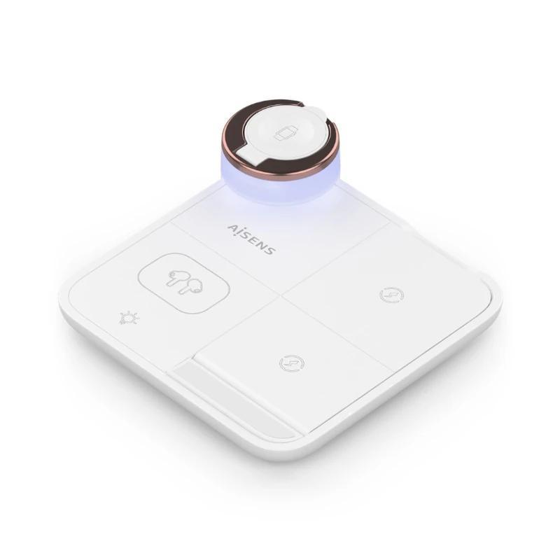 Aisens Cargador Inalámbrico USBC 15W 4 en 1 Blanco