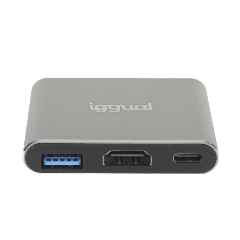 iggual Hub tipo C 3 en 1 HDMI USB3.0 PD100W