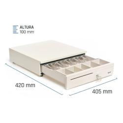 iggual Cajón portamonedas IRON-30W 42cm 5+5 blanco