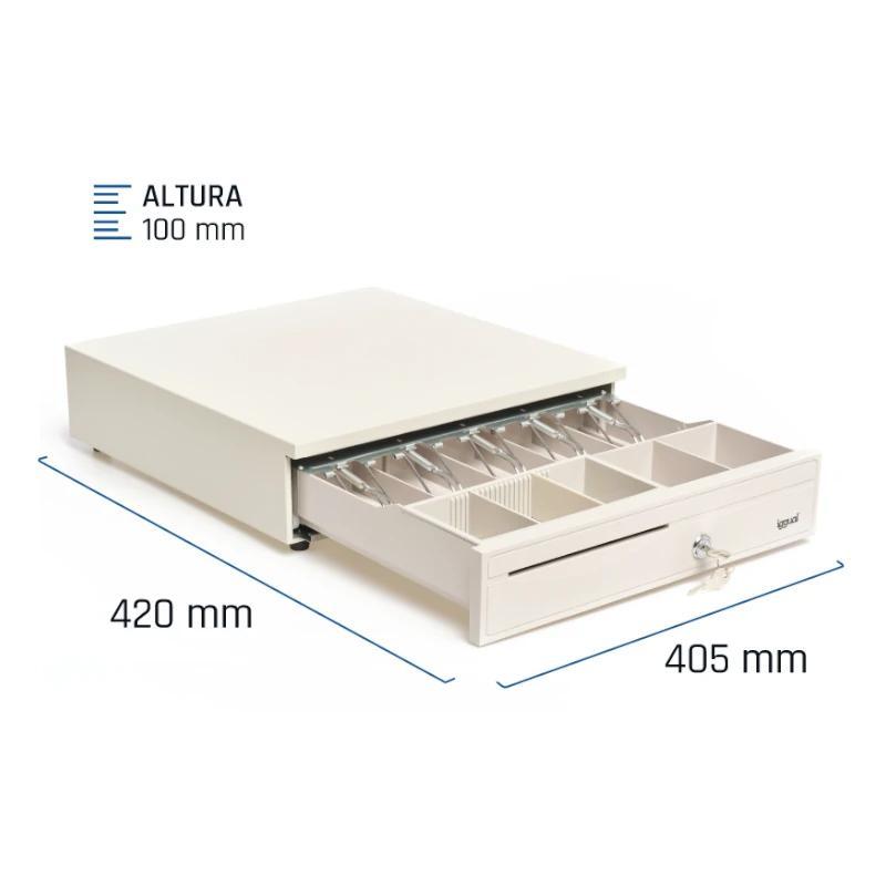 iggual Cajón portamonedas IRON-30W 42cm 5+5 blanco
