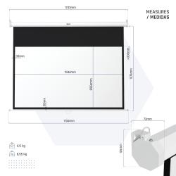 iggual Pantalla manual 16:9 72" 159x89 cm