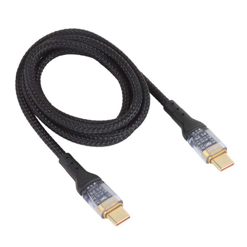 iggual Cable USB-C a tipo C 3A 100 cm trenzado LED