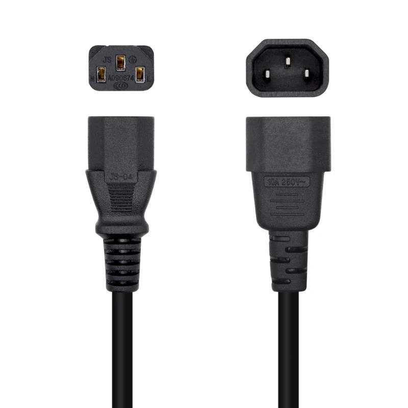 Aisens Cable alimentación C13/H-C14/M negro 3.0m