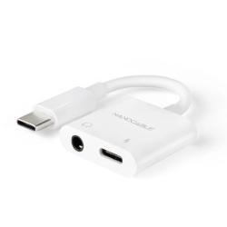 Nanocable Adaptador USB-C a Jack+USB-C/H PD 60W