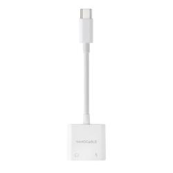Nanocable Adaptador USB-C a Jack+USB-C/H PD 60W