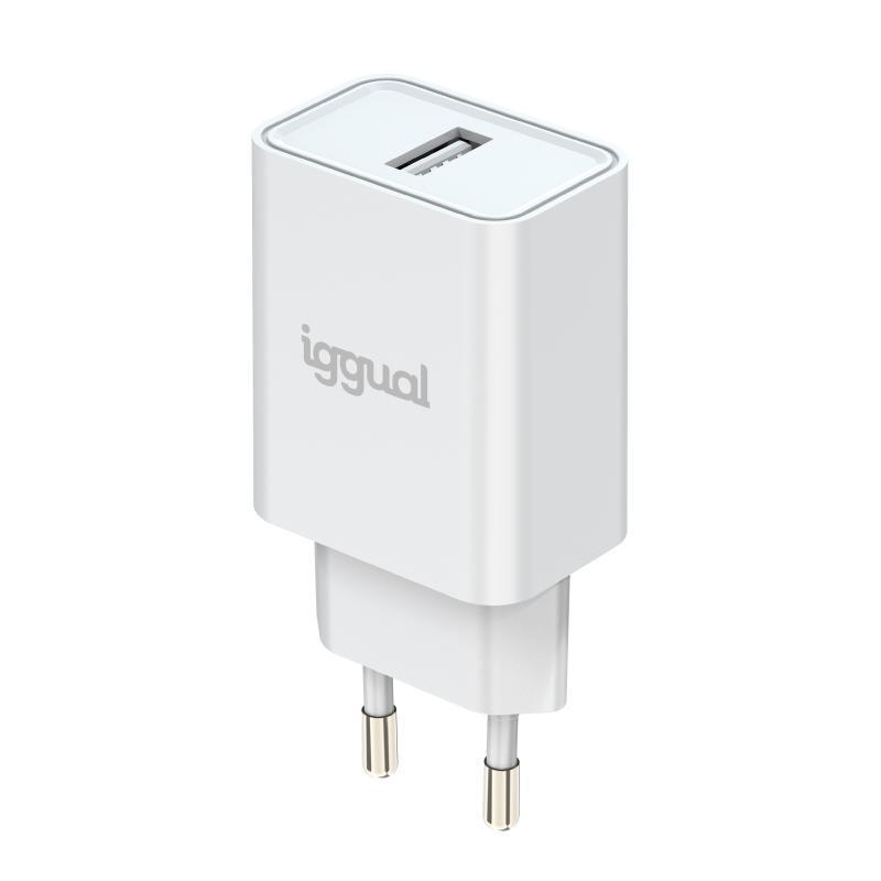 iggual Cargador de pared 1xUSB-A 5V/2.4A (12W)
