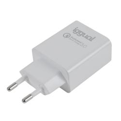 iggual Cargador 1xUSB-A carga rápida QC3.0 18W