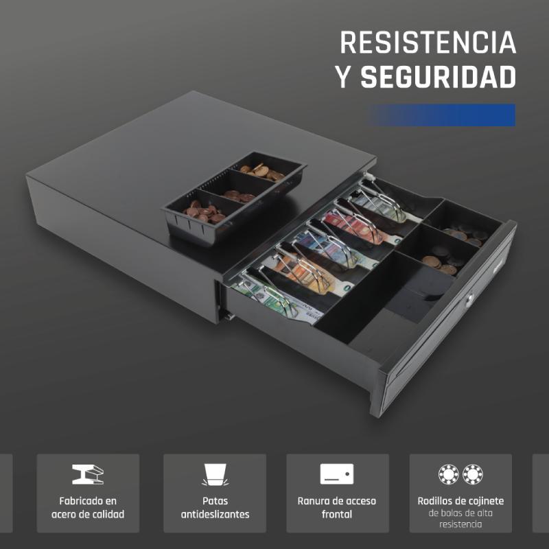 iggual Cajón Portamonedas IRON-30 42cm 5+5 negro