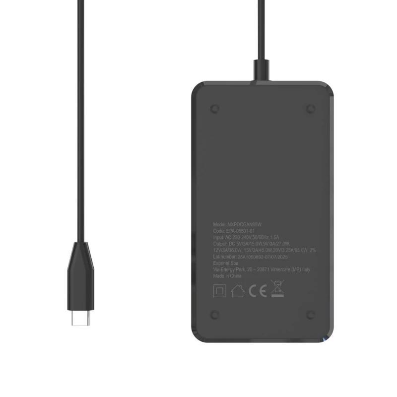 NILOX Alimentador gan usb-c para portátil - 65w
