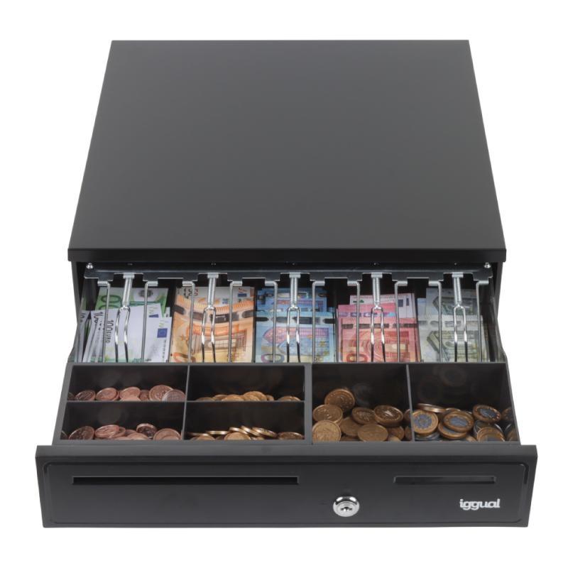 iggual Cajón Portamonedas IRON-35 42cm 5+6 negro