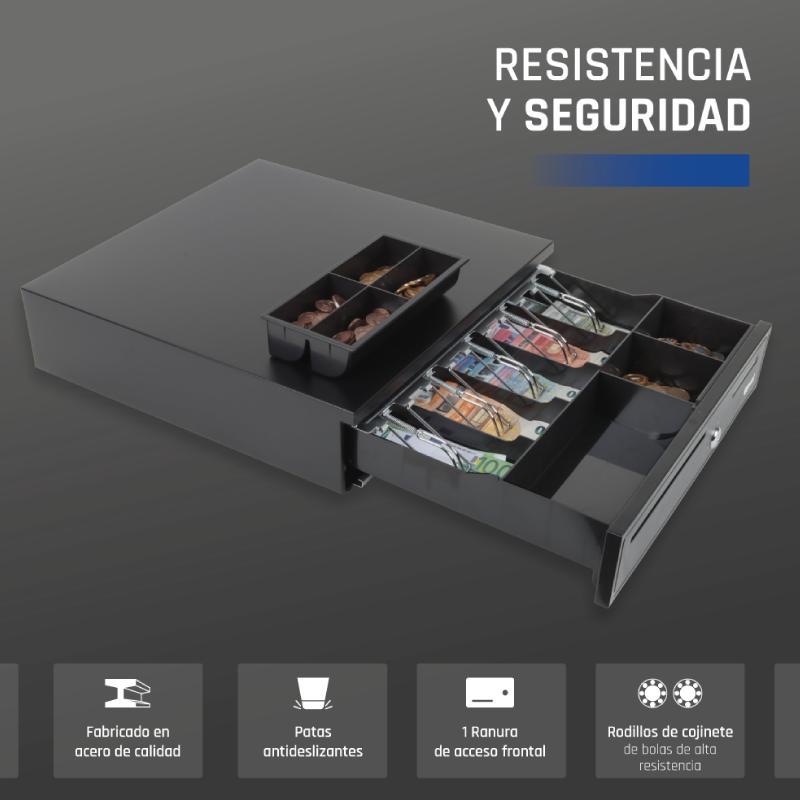 iggual Cajón Portamonedas IRON-35 42cm 5+6 negro