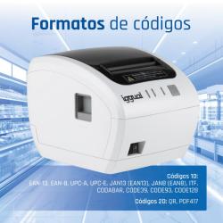 iggual Impresora térmica TP EASY 80W USB+RJ11 blan