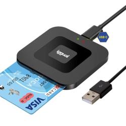 iggual Lector DNI SIP tarjetas ID USB-A / tipo C