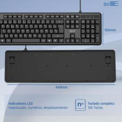 iggual Teclado USB estándar CK-OFFICE-105T negro