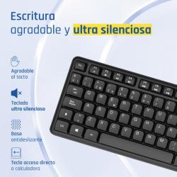 iggual Teclado USB estándar CK-SILENT-105T negro