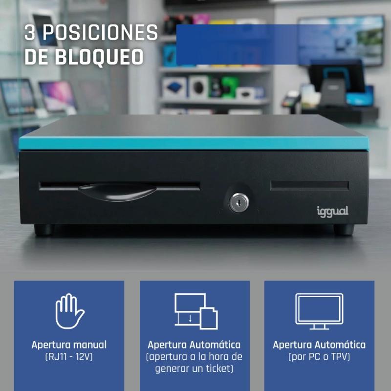 iggual Cajón Portamonedas IRON-30B 42cm 5+7/7+5