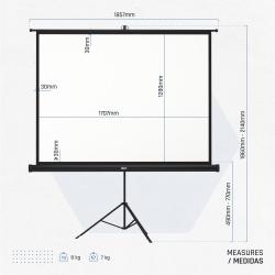 iggual Pantalla 84" 176x134 cm con trípode+bolsa