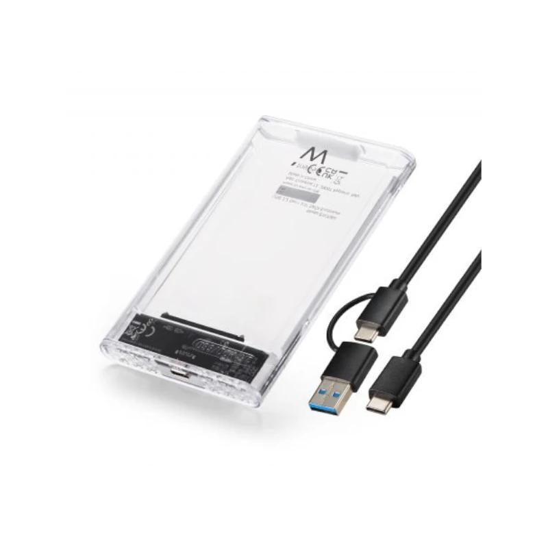 EWENT Carcasa USB3.2 Gen1 para SATA2.5"USB-C+A Tra